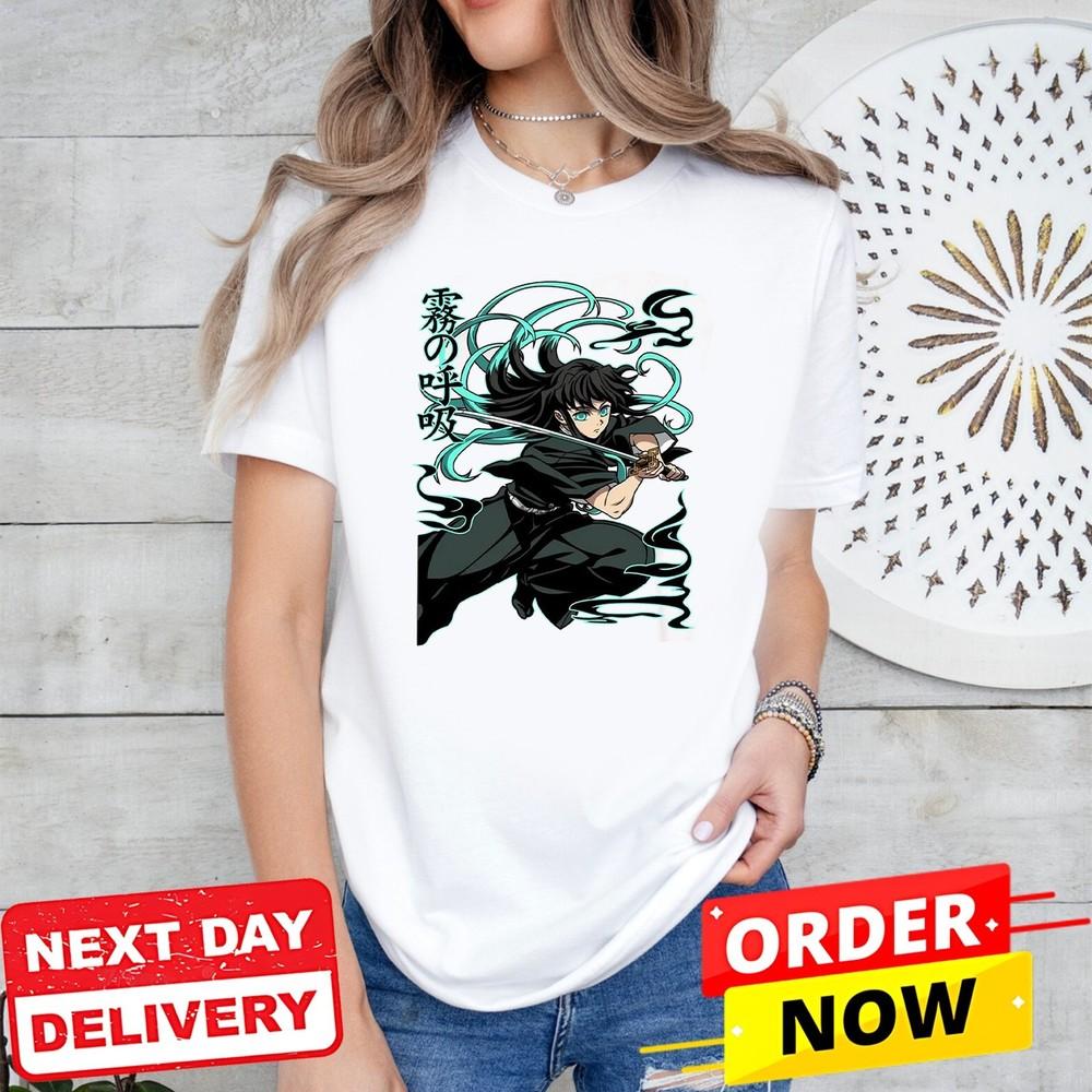 Demon Slayer Kimetsu no Yaiba Anime T-Shirt – Muichiro Anime Lover Tops Unisex T-Shirt L