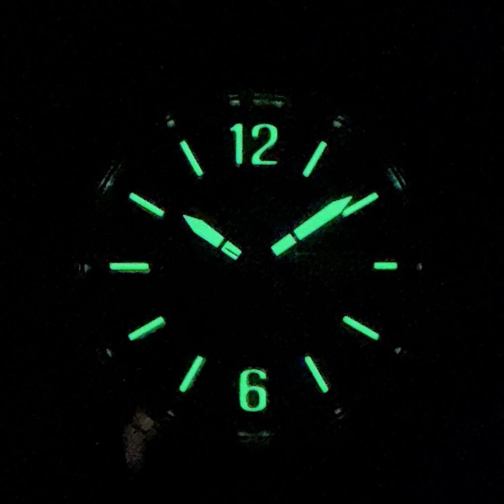 Used B094 [Almost unused/Big Face] ORIENT Blue Dial See-through Back Automatic Mechanical Men's Watch