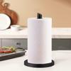 Paper Towel Holder countertop, Free-Standing Kitchen roll Holder for Kitchen Bathroom, Black Paper Towel Holder Stand Dispenser with Stainless Base
