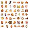 100 Thanksgiving Themed Pp Waterproof Stickers Diy Mobile Phone Case Water Cup Hand Account Refrigerator