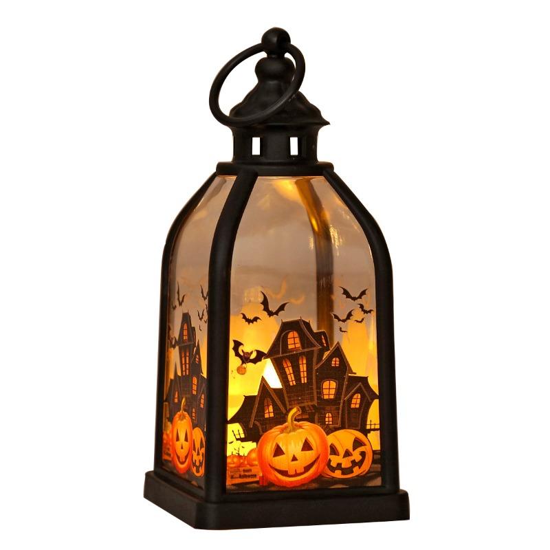 14.2cm/5.59in Halloween Decorative Pumpkin Lantern Led Night Light Lamp Handheld Cartoon Collectible Model Gift Party Decoration
