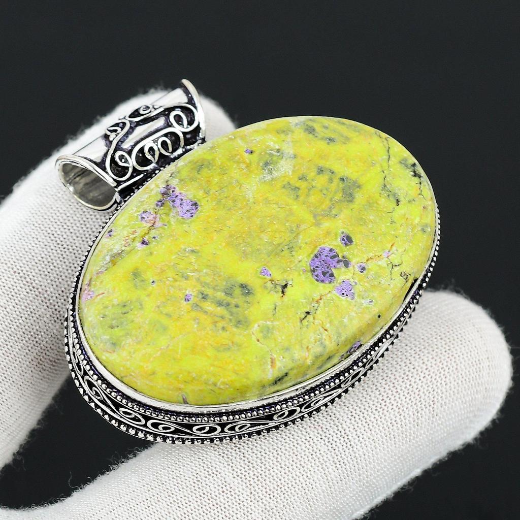 Atlantisite Gemstone Handmade 925 Sterling Silver Pendant Natural Antique Oval Gemstone Pendant Handmade Gifts Pendant Thanksgiving Gifts