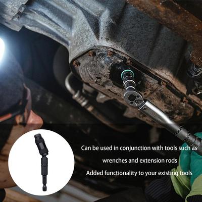 Electric Drill Magnetic Screwdriver Bit Holder Multi-Angle Screwdriver Accessories Portable Reversing Extension Rod 1/4in