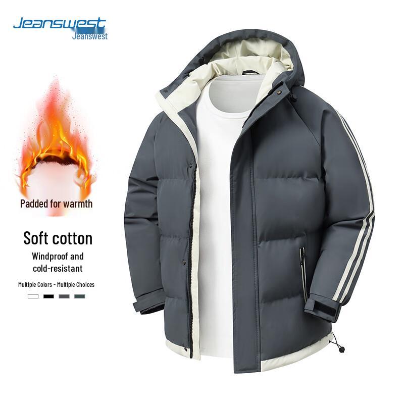 Jeanswest Men's Hooded Winter Cotton Jacket