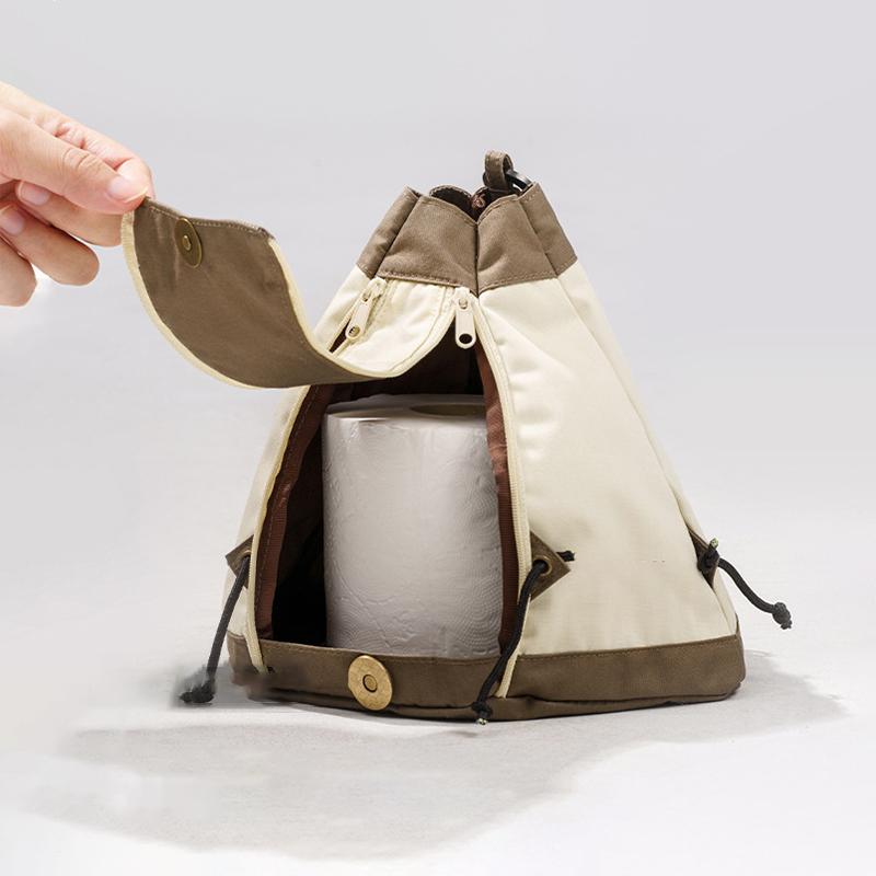 Tent Shape Cotton Tissue Box Outdoor Camping Supplies Home Decor Waterproof Table Pumping Paper Box Foldable Roll Paper Case