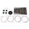13 Pairs Circular Needles Detachable Aluminum Printing Knitting Needle Set PU Storage Bag for
