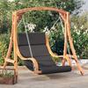 Rocking Chair with Cushion Spruce Wood with Teak Finish