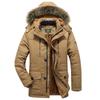 Nouveau Manteau Décontracté pour Homme Rembourré en Coton Hiver Homme Plus Polaire Épaissi Mi-long Grande Taille Veste Rembourrée en Coton