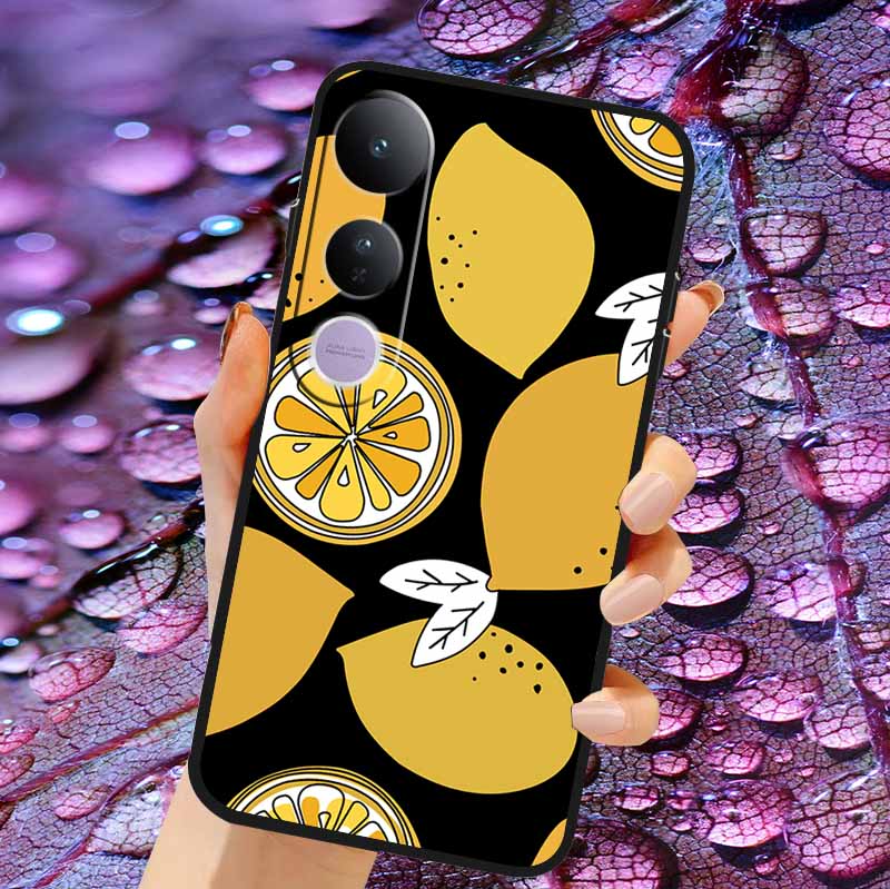 Case For Vivo V50 Lite Soft 3D Flower Relief Emboss Silicone Covers for Vivo V 50 Lite 4G 5G V50Lite Soft Capa Protective Casing