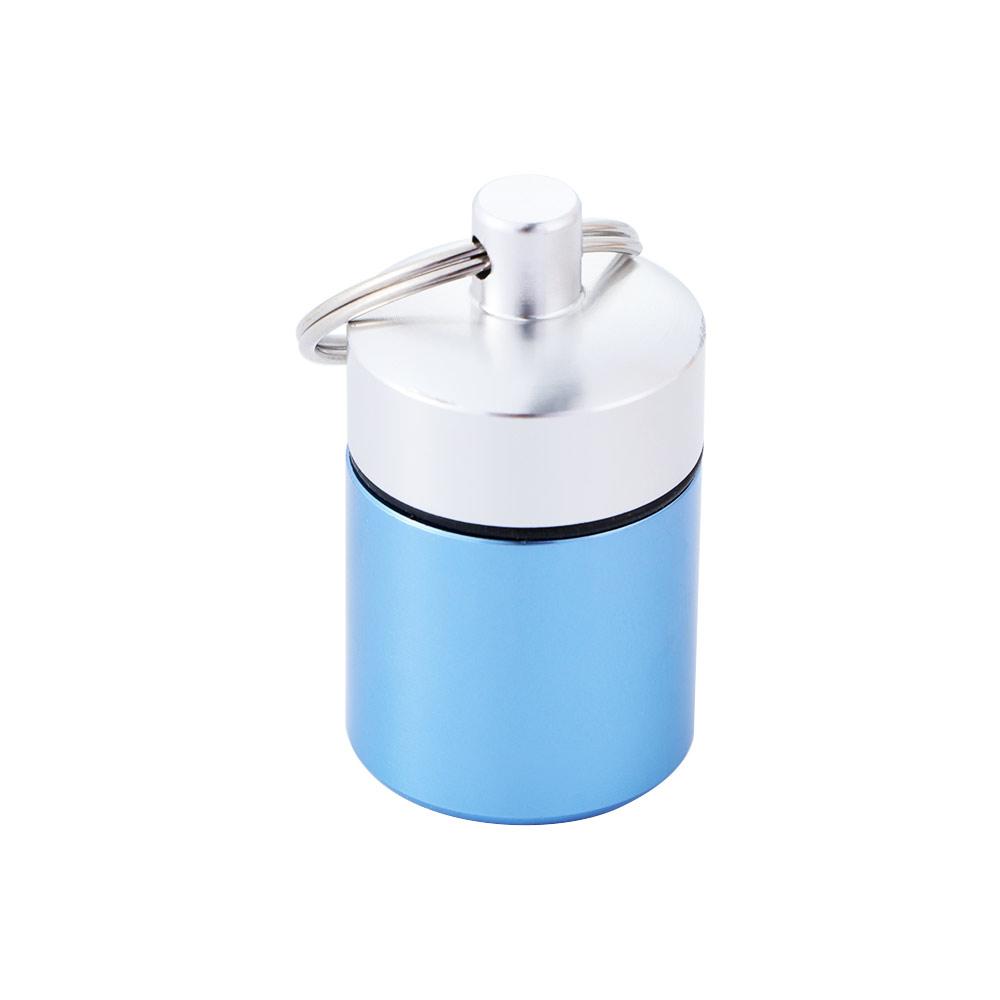 Travel Bottle Waterproof Keychain Container Metal Pocket Pill Case Storage Case Pill Box Case