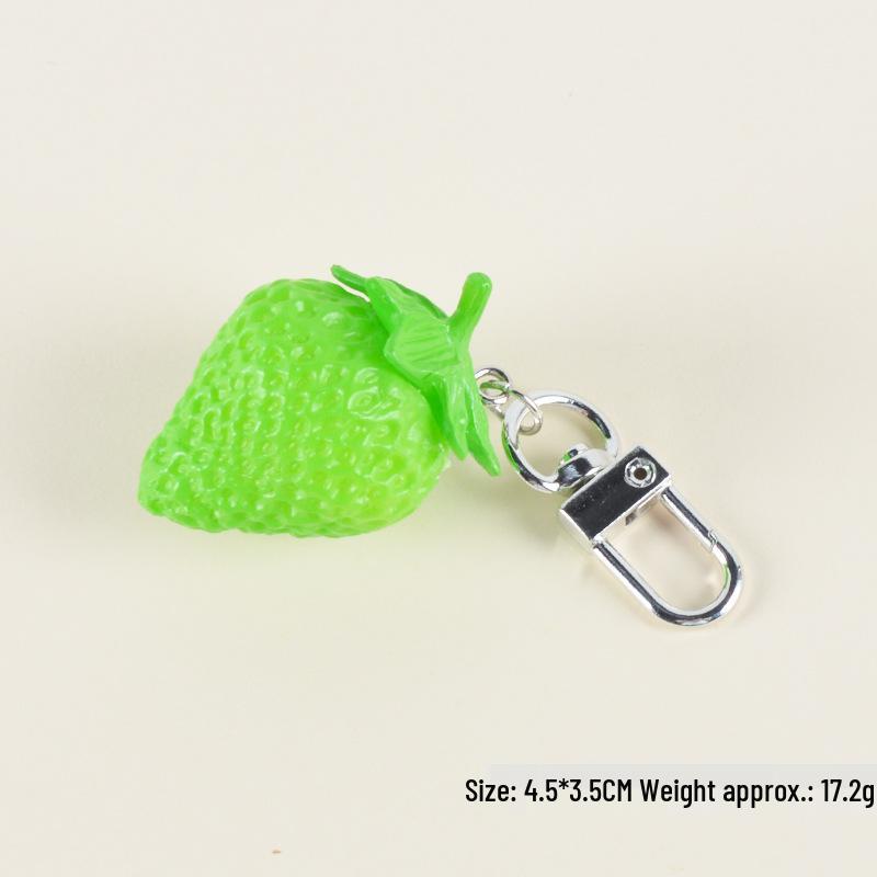 Erdbeere Obst & Gemüse Schlüsselanhänger Anhänger - Niedliches Kreatives Spielzeug & Studentengeschenk