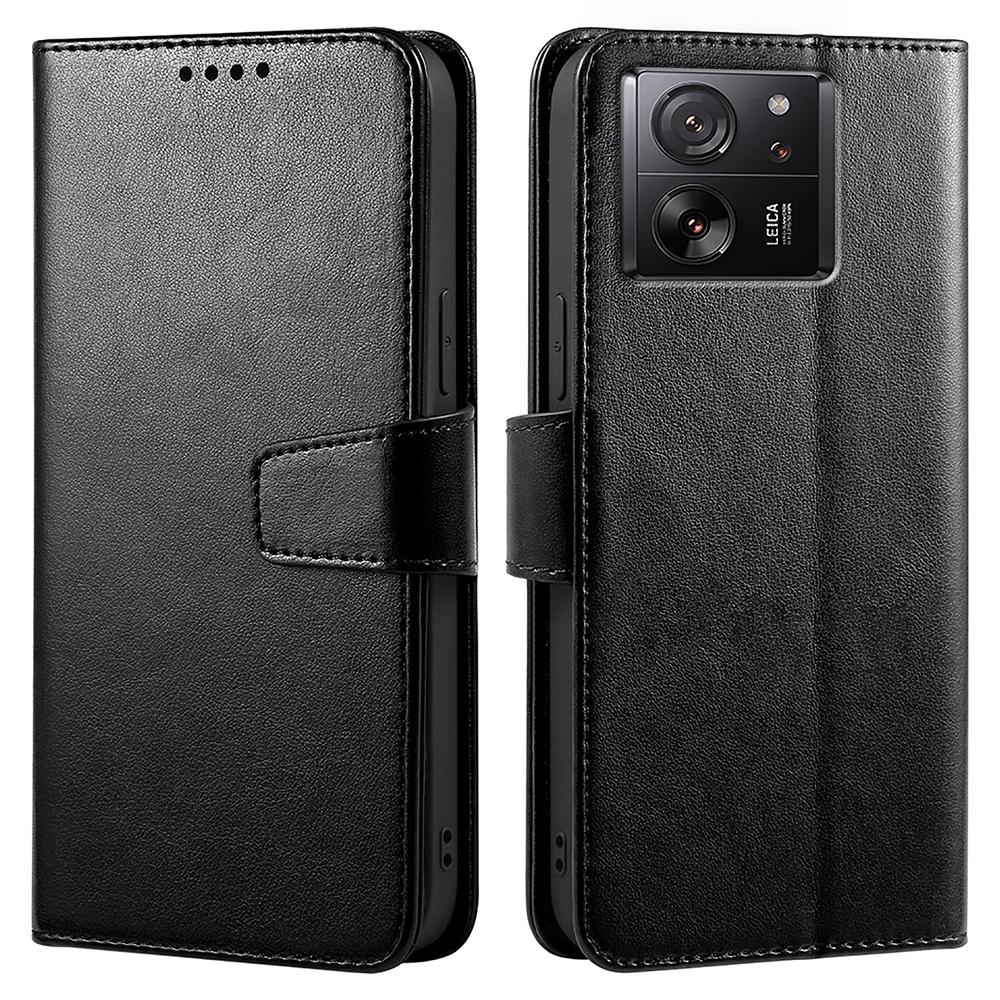 

Phone Case For Xiaomi 13T/13T Pro/Redmi K60 Ultra,Stand Card Holder Wallet Leather Cover Black