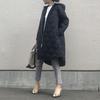 2024 Winter Women's Long-Sleeved Hooded Zippered Mid-Length Warm Cotton Jacket