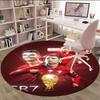 1pc Soccer 7 (4) Print Round Carpet Chair Round Carpet Suitable for Bedroom Living Room Home Decorative Carpet