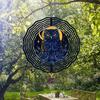 2D Metal Wind Chime with Owl and Moon Mandala Design for Outdoor Garden Decor Perfect for Thanksgiving Christmas Halloween Mothers Day Fathers Day