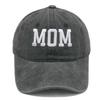 Vintage Washed Cotton "MOM/DAD" Embroidered Baseball Cap Family Matching Adjustable Dad Hat