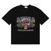 RHUDE Geometric Letter Print T-Shirt Mens Womens American Vintage Short Sleeve Tee