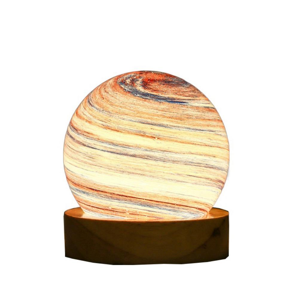Luminous Glass Sphere 80MM LED Night Light USB Plug In Mini Planet Table Lamp Crystal Ball Girls