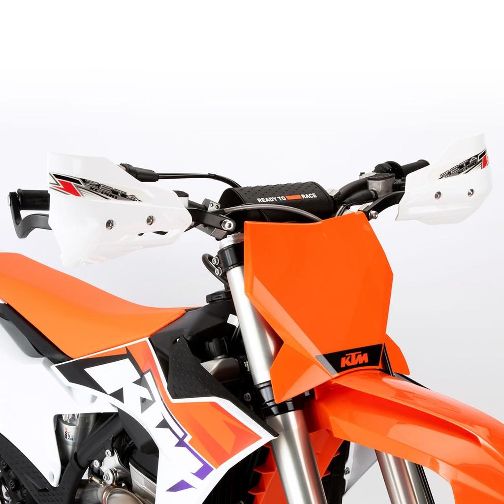ZETA RACING Armor Handguard Kit for Large Diameter Bars F5346 Part Dirt Freak XC-PRO (28.6mm) U-Clamp Black/White (Old Number ZE72-5050) -