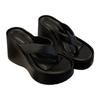 Slope Heel Thick-soled Slippers Women's 2025 Summer Comfortable Casual Fashion Outer Wear Sandals Muffin Fish Mouth Open Toe Heightening Style