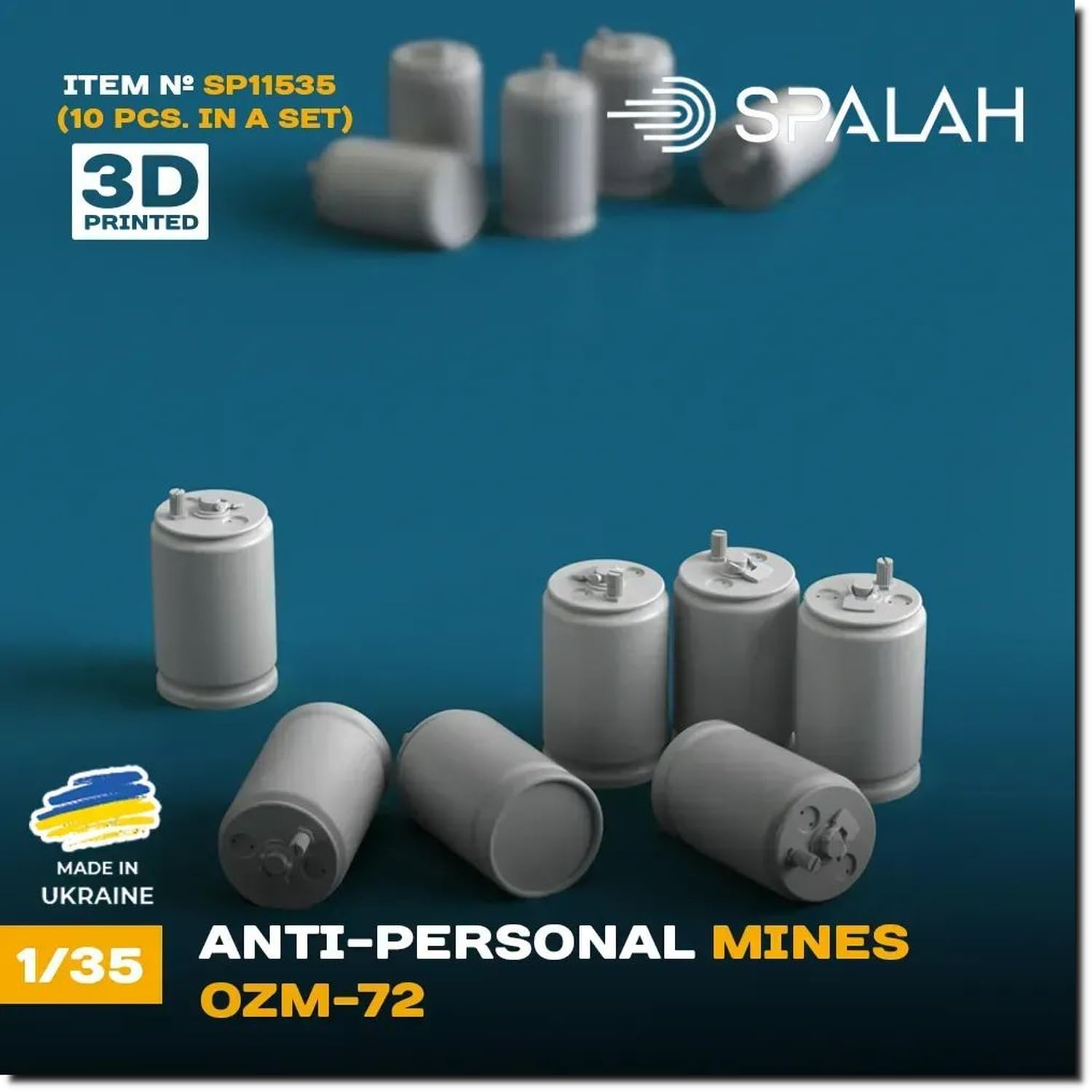 

Spallach Jumping Mine Resin Kit SPU11535 1/35 OZM-72 10-piece (Military)