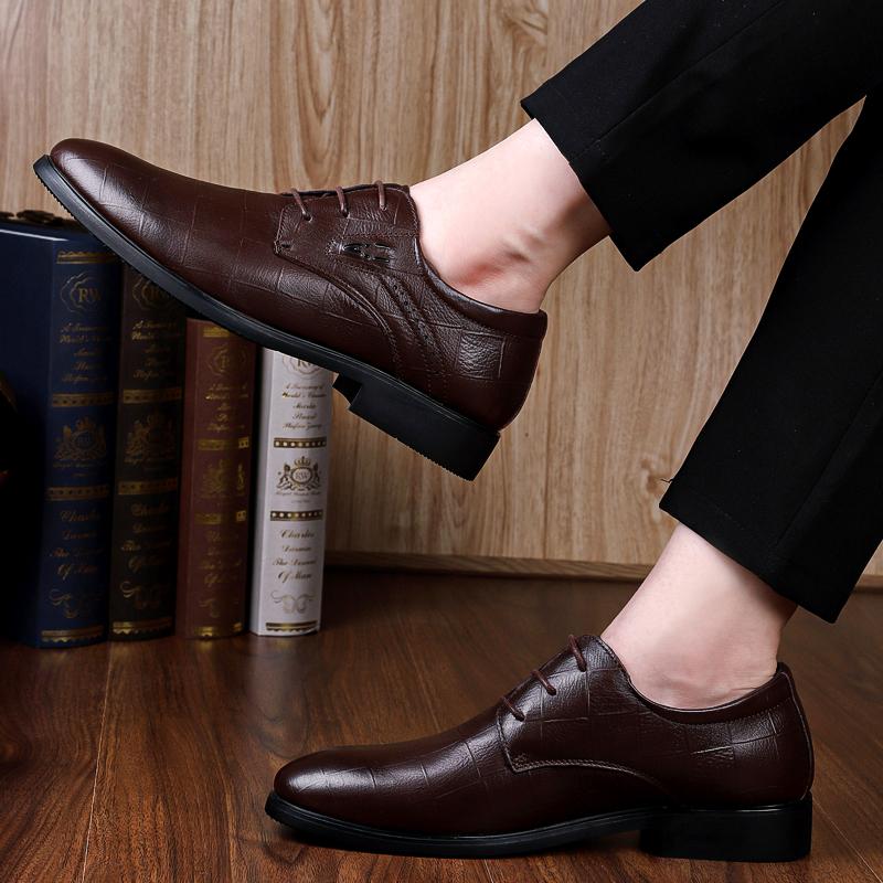 Luxury Brand Men Genuine Leather Business Dress Shoes Fashion Casual Tooling Derby Shoes Fashion Outdoor Walking Oxford Shoes