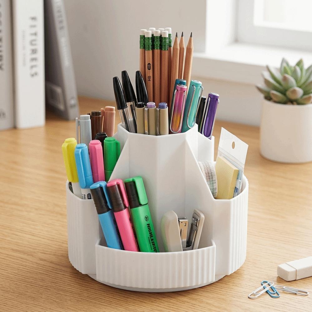 Large Capacity Pencil Storage Organizer ABS Desk Organizer Portable Desk Accessories Workplace