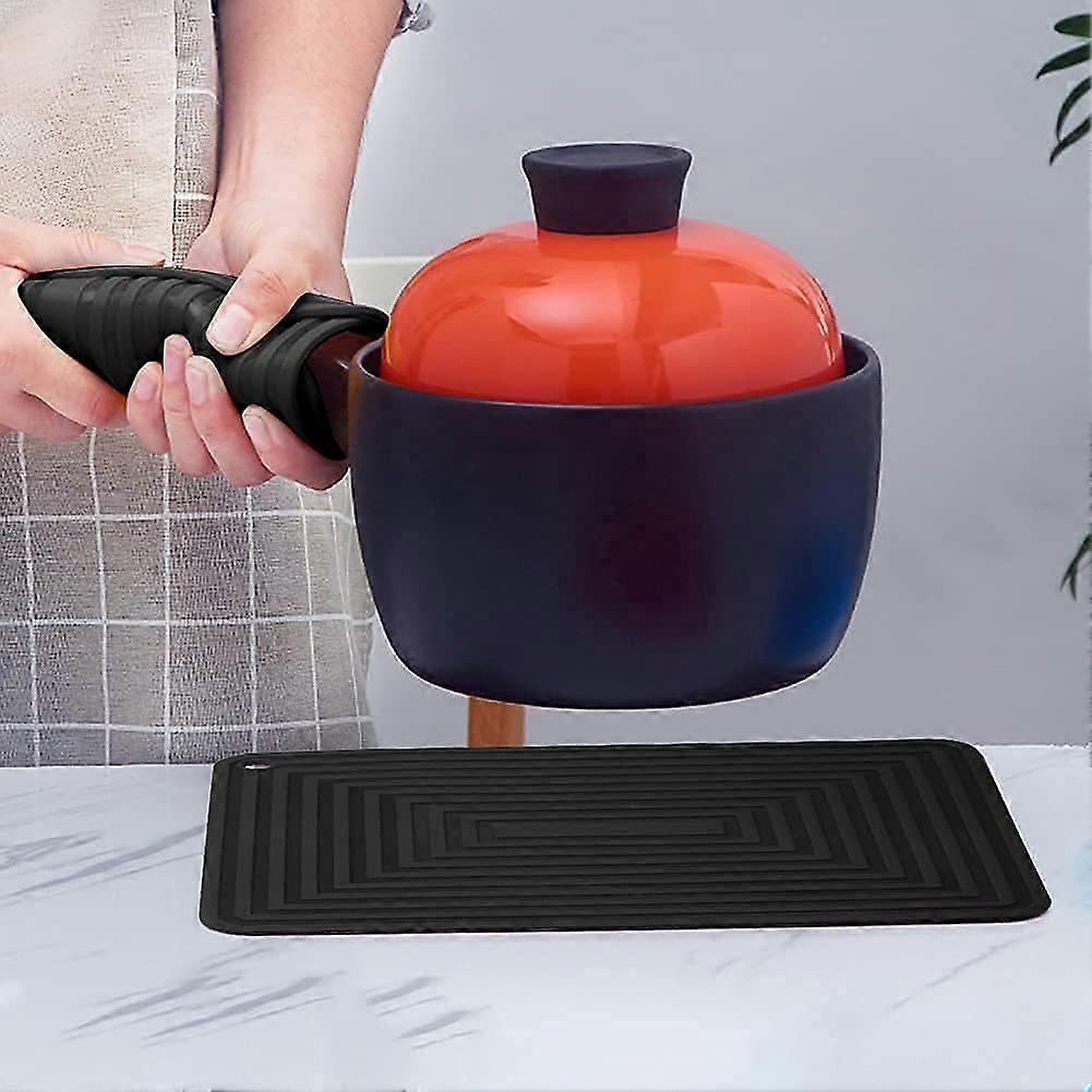 Silicone Coaster, 2PCS Anti-Slip Heat Resistant 250C Multi-Function Spoon Rest