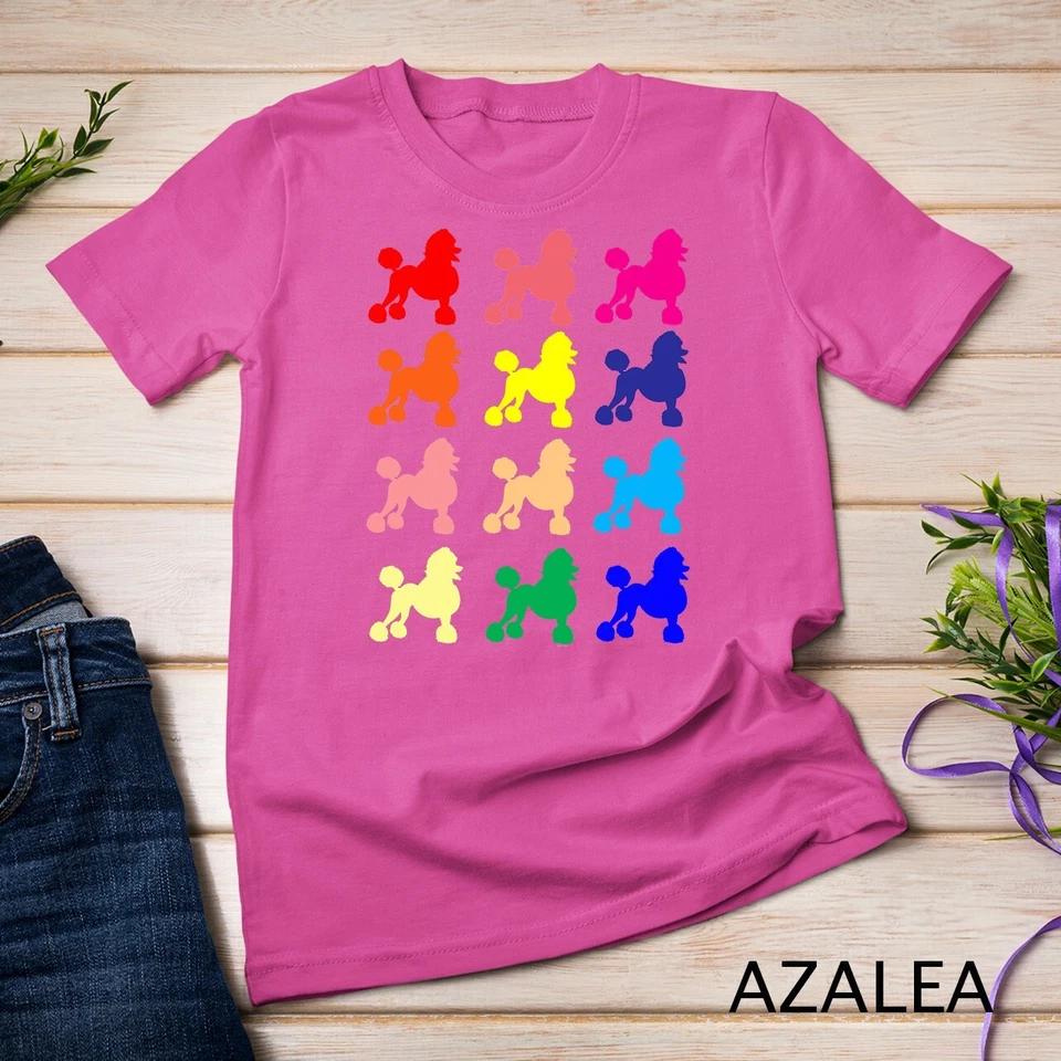 Poodle lovers dog pop art gift t shirt Unisex T-shirt 9 S