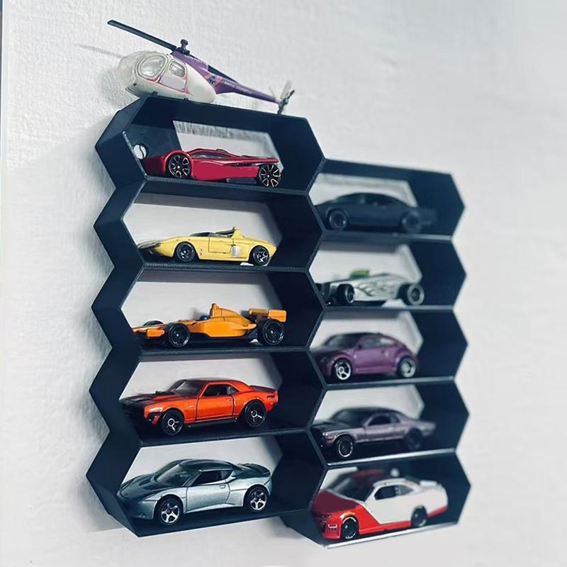 3D Printing Car Model Display Rack Creative 10 Grids Cars Model Storage Box Save Space Large Capacity Collection Show Holder