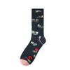 French Retro Abstract Oil Painting Mid-Calf Socks - Trendy Autumn/Winter High-Top Creative Combed Cotton for Women