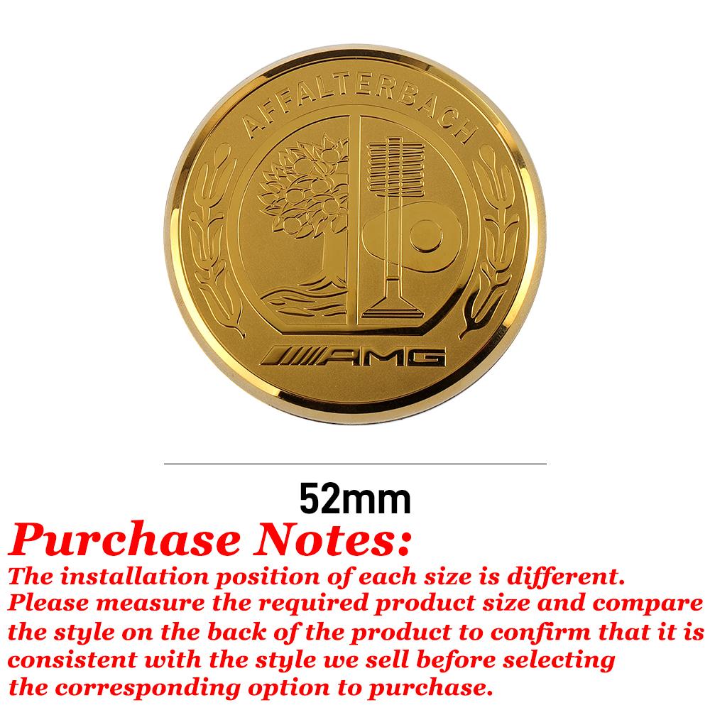 18/29/37/48/52/57mm 3D Affalterbach AMG Emblem Sticker Car Start Button Cover Decoration Steering Wheel Decal For Mercedes Benz