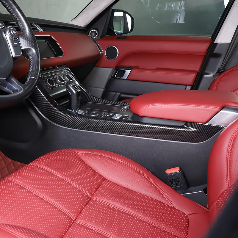 For Land Rover Range Rover Sport 2014-2026 ABS Carbon fiber/Matte Black Center Control Side Trim Strip Sticker Car Accessories