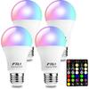 FTL Color Changing Light Bulb with Remote Control, A19 E26 Dimmable RGB LED Colored Light Bulbs 8W 60W Equivalent, 30 Colors, 2700K-6000K, Timer,