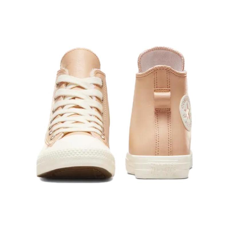 Converse Women's Chuck Taylor All Star Leather High 'Faux Fur Lining   Epic Dune Egret' Women's