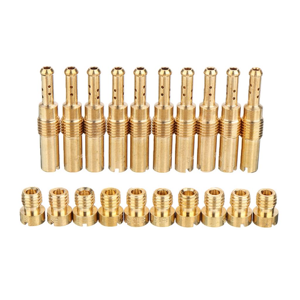 20Pcs Carburetor Main S Kits 10 Carburetor Main S with 10 Slow Pilot S Accessories for PWK CVK