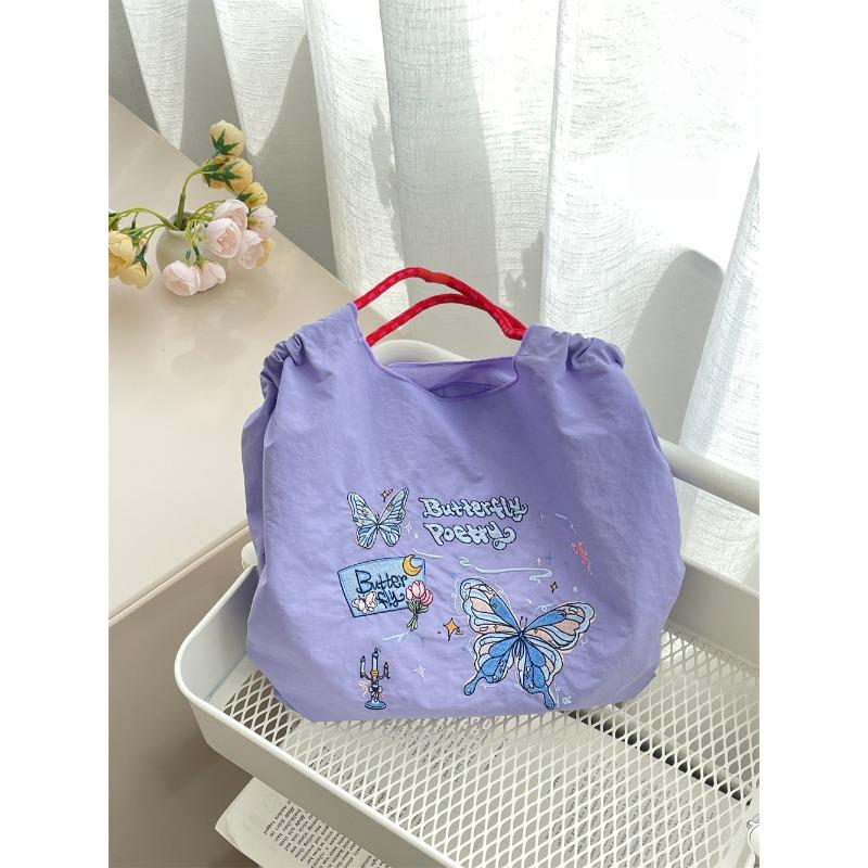 

Сладкая красивая женщина вышитая хозяйственная сумка сумочка сумка из ткани оксфорд сумочка студенческая сумка для занятий