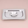 [ZYAS]Stainless Steel 1/9 1/6 1/4 1/3 1/2 1/1 Food Pan Lid Steam Table Pan Covers Notched Lids With Handle Lock Heat