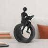 Jijijing 3D Printed Reading Figurine, Abstract Reader Statue for Home Decor, Modern Minimalist Sculpture Bookshelf Desk Office Ornament