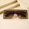 Diamond Sunglasses For Women Candy Color Lenses Exaggerated Big Face Slim Look Fashion Glasses 8888