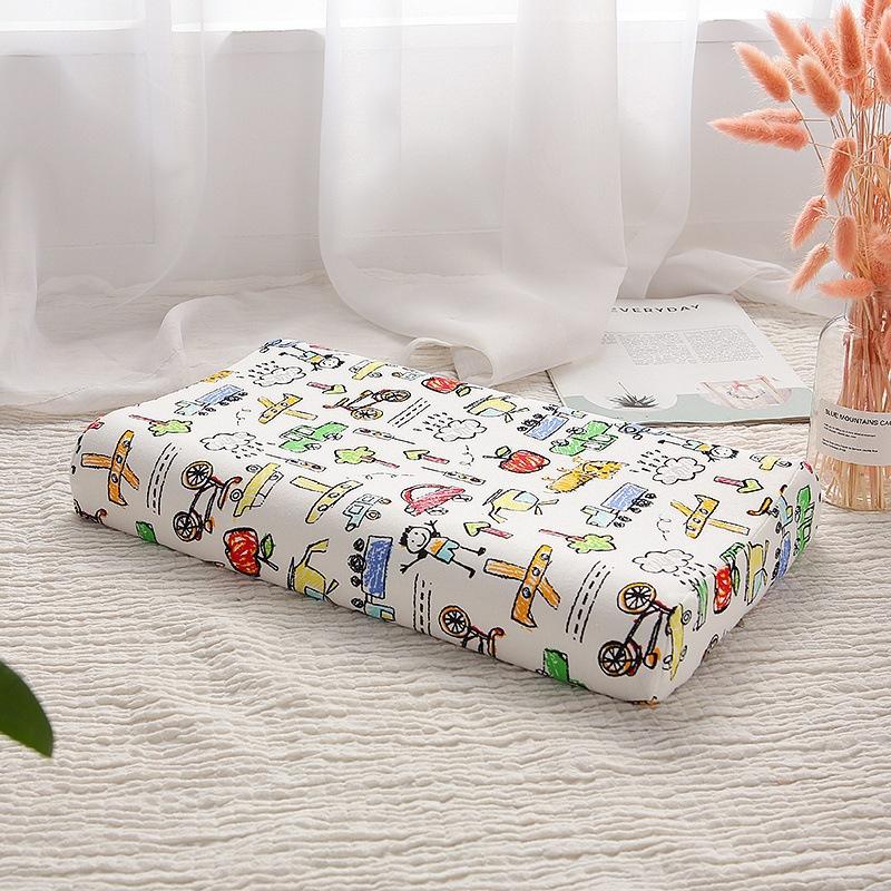 

Подушка из натурального латекса для детей из Таиланда, новая подушка для младенцев с мультяшным принтом, подушка для шеи в студенческом общежитии 27*44*6/8cm