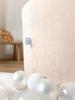 Dry Pool 110x30cm Velvet Soft Beige with 400 Balls: Beige, White, Silver