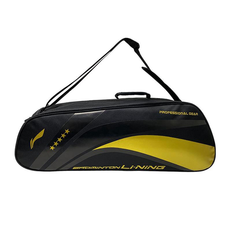 Li Ning Badminton Collection Polyester Travel Storage Bag Unisex Black Gold ABJT035
