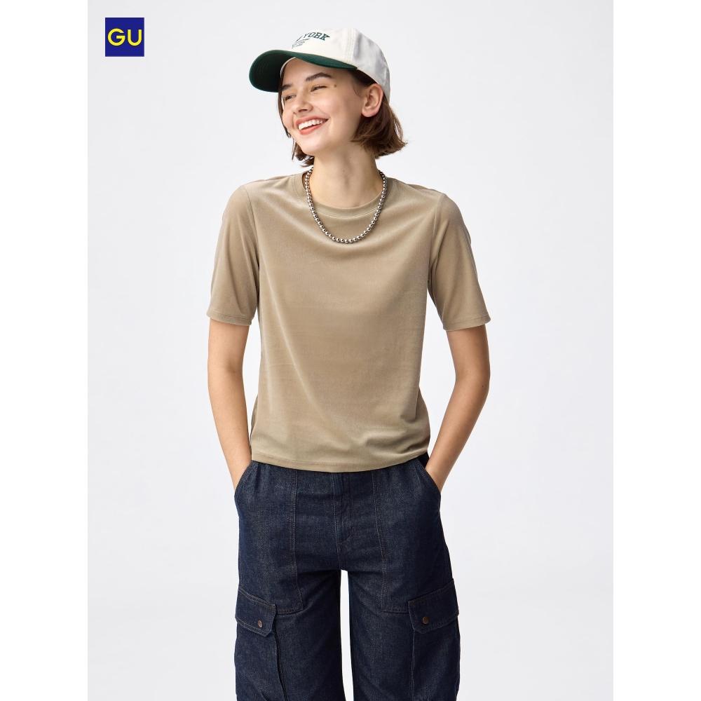 Uniqlo Gu Sheer Velour T shirT