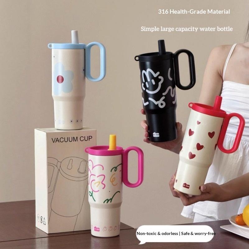 316 Stainless Steel Tumbler Large Capacity Thermal Bottle Double Vacuum Flasks Keep Cold Thermos Cup DIY Gift Mug Coffee Cup