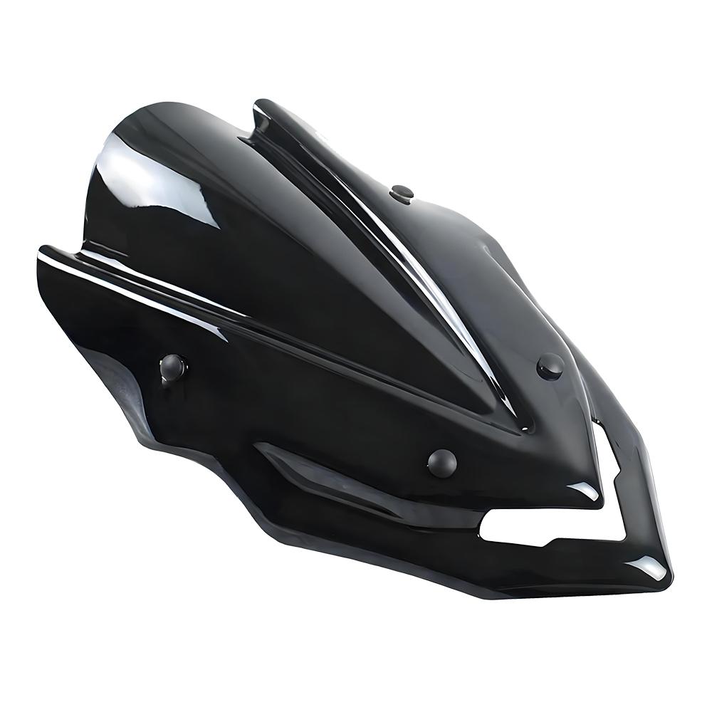 

Fits Kawasaki Z900 2017-2019 motorcycles, aftermarket front windshield, windscreen, wind deflector, and airflow protector чорний