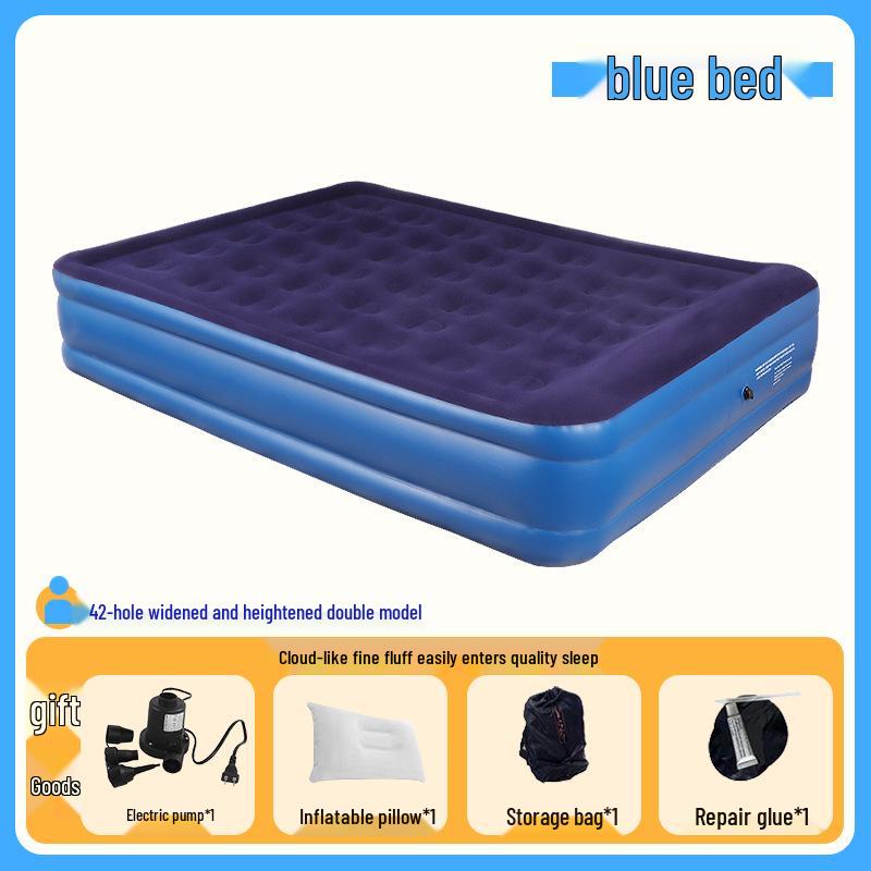 Shu Zeng Double Inflatable Camping Mattress - Portable Ground Mat for Car, Home, or Lunch Breaks