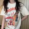 The Mushroom Cute Womens T Shirt Harajuku Vintage 80s 90s Cotton Short Sleeve Kawaii Graphic Funny Tee Streetwear Clothes