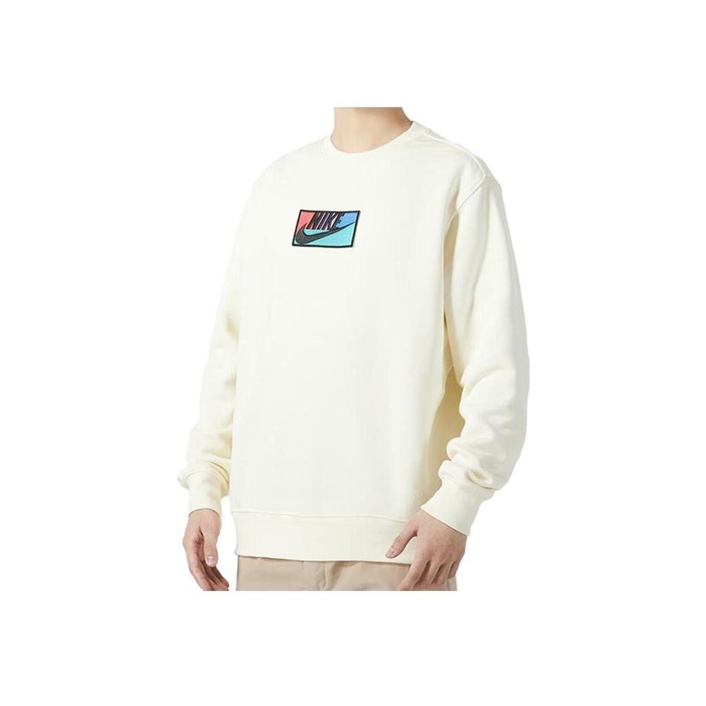 Nike Bluza z nadrukiem litery, z okrągłym dekoltem, męskie topy FB8436-113