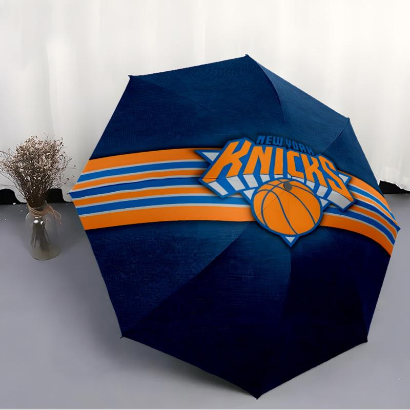 1pc New York Knicks Umbrella, Sun Protection, And UV Shielding. It Has Eight Sturdy Ribs for Outdoor Use And Perfect As a Holiday Gift